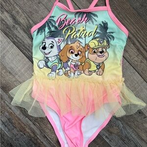 Nickelodeon Pink and Orange Kids Swimsuit